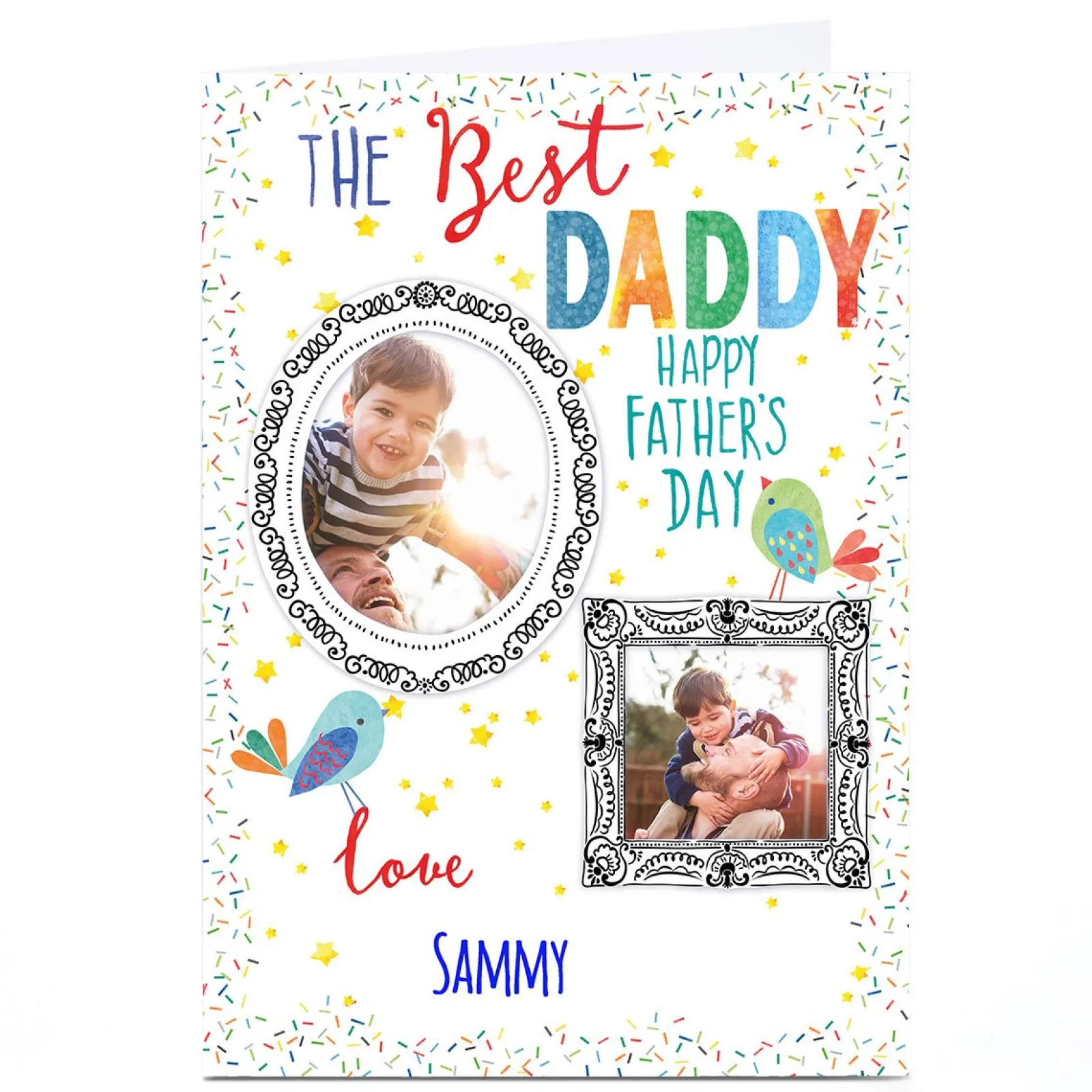 Card Factory Personalised Nik Golesworthy Father's Day Card - Best Daddy