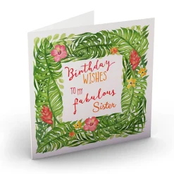 Card Factory Personalised Nik Golesworthy Birthday Card - Fabulous Foliage