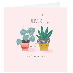 Card Factory Personalised Nikki Upsher Valentine's Day Card - Plant One On Me