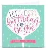 Card Factory Personalised Nikki Whiston Birthday Card - Gin