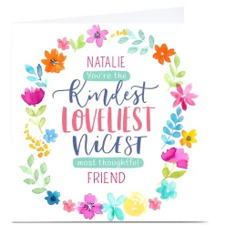 Outlet Personalised Nikki Whiston Card - Loveliest Nicest Friend For Friend|Female Friend