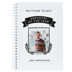 Hot Personalised Notebook - Employee Of The Year Personalised Notebooks And Stationery|Photo Gifts