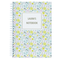 Card Factory Personalised Notebook - Flowers Pattern