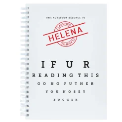 Card Factory Personalised Notebook - Nosey Bugger