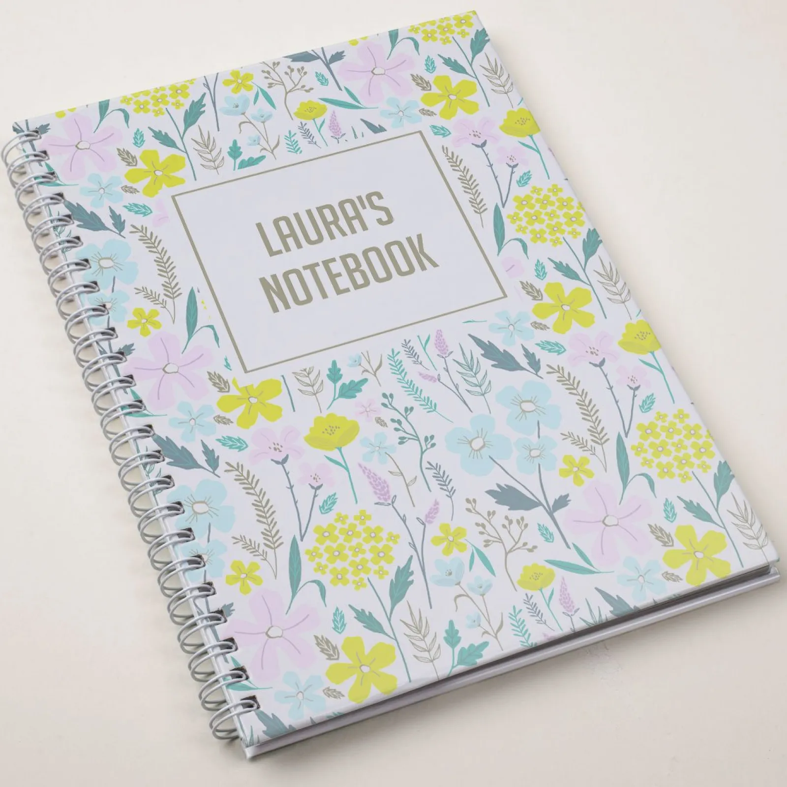 Card Factory Personalised Notebook - Pastel Florals