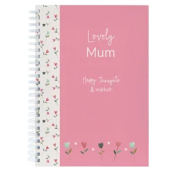 Card Factory Personalised Notebook - Pink Happy Thoughts and Wishes