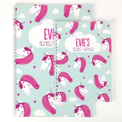 Kids Card Factory Personalised Notebook - Unicorn Wishes