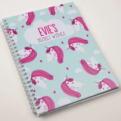Kids Card Factory Personalised Notebook - Unicorn Wishes