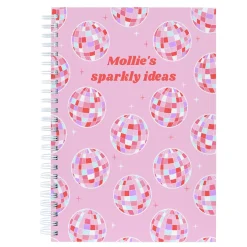 Card Factory Personalised Notebook - Western Disco, Sparkly Ideas