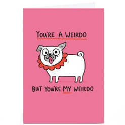Online Personalised Ohh Deer Valentine's Day Card - MY Weirdo Funny