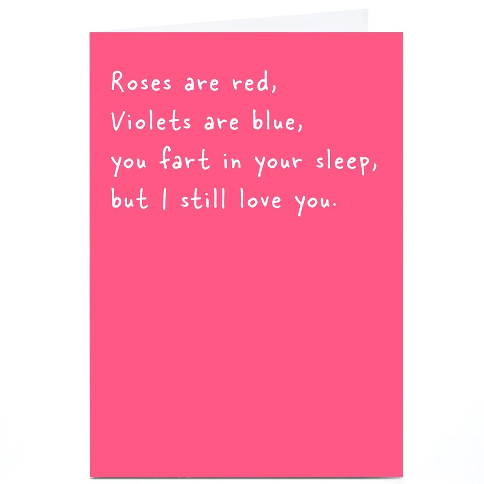 Card Factory Personalised Ohh Deer Valentine's Day Card - You Fart In Your Sleep