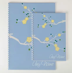 Card Factory Personalised Orient Flowers Notebook