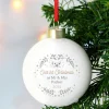 Card Factory Personalised Our 1st Christmas Ceramic Bauble