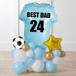 New Personalised Pale Blue Football Shirt Balloon Stack - Delivered Inflated! Kids Balloons For Kids|Balloons For Him