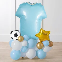 New Personalised Pale Blue Football Shirt Balloon Stack - Delivered Inflated! Kids Balloons For Kids|Balloons For Him