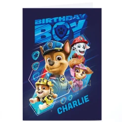 Kids Card Factory Personalised Paw Patrol Movie Birthday Card - Birthday Boy