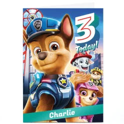 Kids Card Factory Personalised Paw Patrol Movie 3rd Birthday Card
