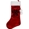 Outlet Personalised Paw Print Red Stocking Gifts For Pets|Christmas Gifts