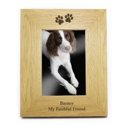 Card Factory Personalised Paw Prints Wooden Photo Frame