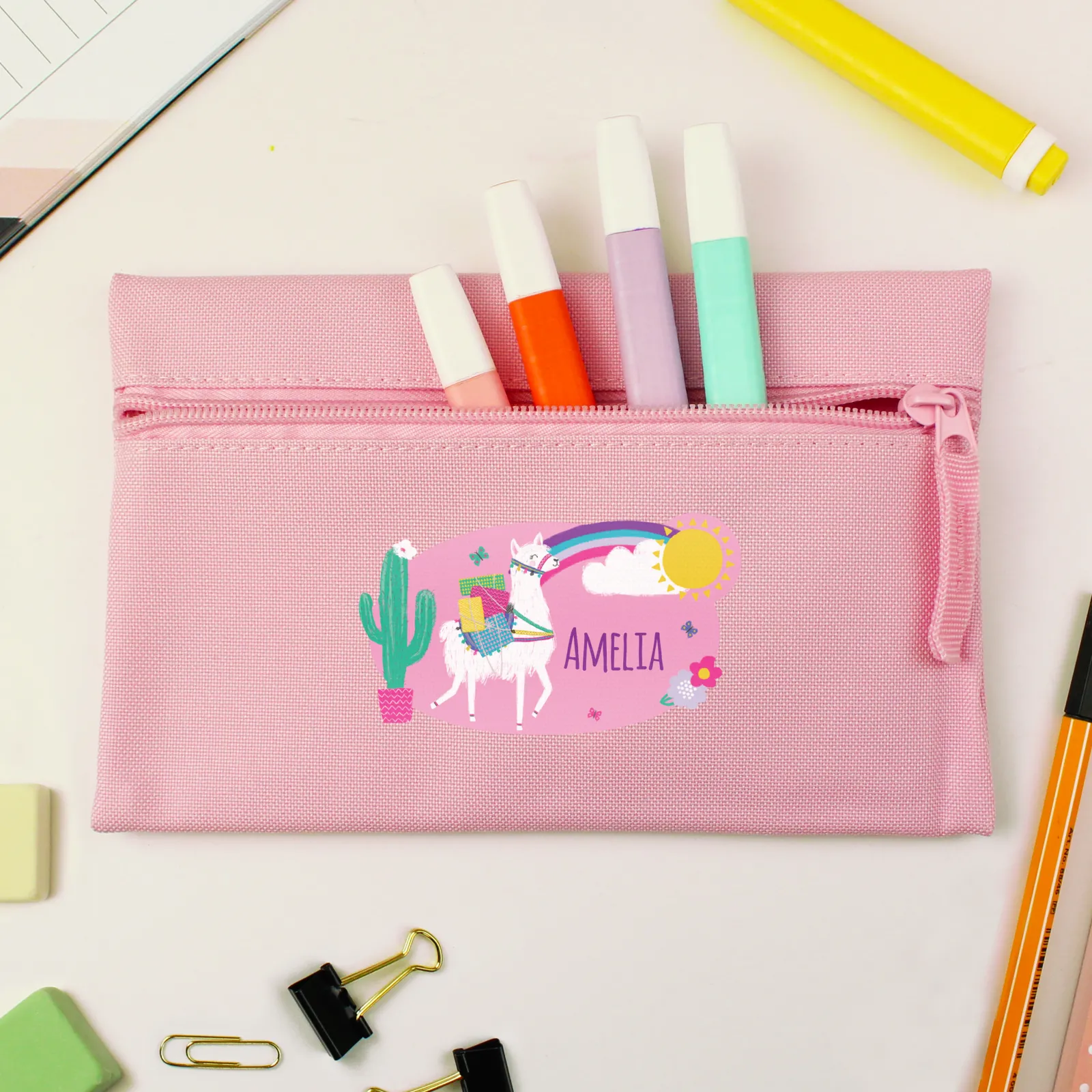 Sale Personalised Pencil Case - Llama Kids Personalised Notebooks And Stationery|Notebooks & Stationery