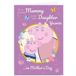 Card Factory Personalised Peppa Pig Mother's Day Card - Mummy From Daughter