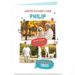 Card Factory Personalised Pet Day Photo Card - Best Doggy Dad