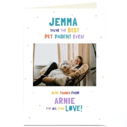 New Personalised Pet Day Photo Card - Best Parent Ever! Kids For Kids|Photo