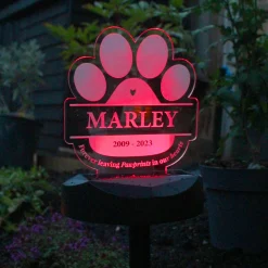 Clearance Personalised Pet Memorial Outdoor Solar Light Personalised Canvas & Wall Art|Photo Prints & Wall Art