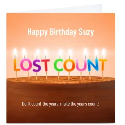 Card Factory Personalised PG Quips Birthday Card - Don't Count The Years