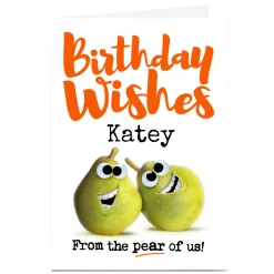 Online Personalised PG Quips Birthday Card - From The Pear of Us Funny|Birthday