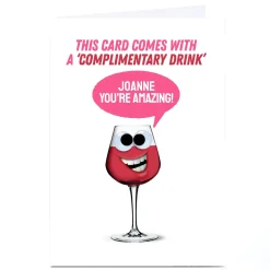 Card Factory Personalised PG Quips Card - Complimentary Drink