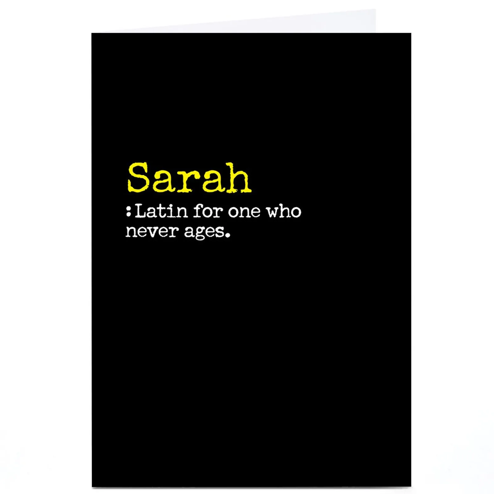 Card Factory Personalised PG Quips Card - One Who Never Ages