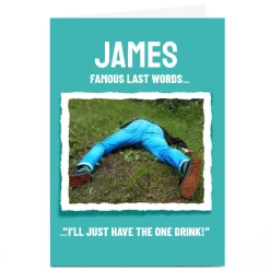 Card Factory Personalised PG Quips Card - Just The One Drink