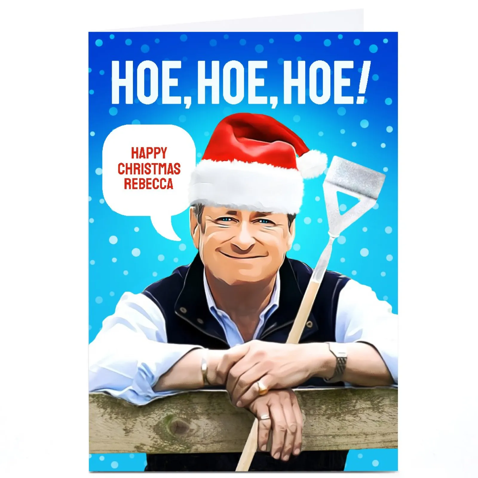 Card Factory Personalised PG Quips Christmas Card - Hoe Hoe Hoe