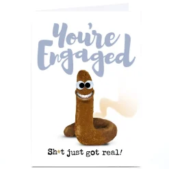 Personalised PG Quips Engagement Card - Just Got Real Funny|Engagement