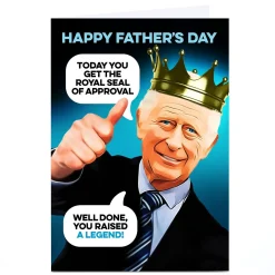 Card Factory Personalised PG Quips Father's Day Card - Royal Seal of Approval