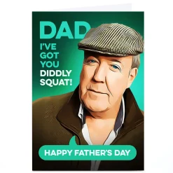 Clearance Personalised PG Quips Father's Day Card - Got You Diddly Squat Father's Day|Trending