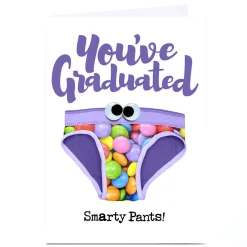 Sale Personalised PG Quips Graduation Card - Smarty Pants! Graduation|Funny