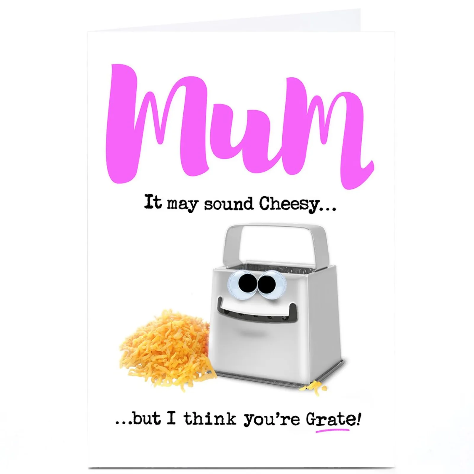 Card Factory Personalised PG Quips Mother's Day Card - I Think You're Grate!
