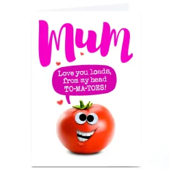 Card Factory Personalised PG Quips Mother's Day Card - TO-MA-TOES!