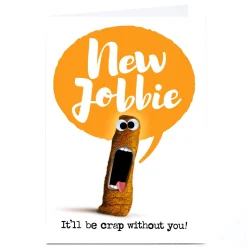 Card Factory Personalised PG Quips New Job Card - It'll Be Crap Without You!