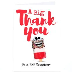 Hot Personalised PG Quips Thank You Teacher Card - Fab Teacher Thank You|Funny