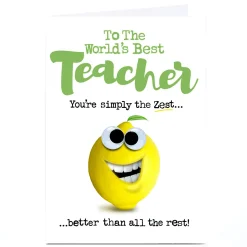 Online Personalised PG Quips Thank You Teacher Card - Simply The Zest Thank You|Funny