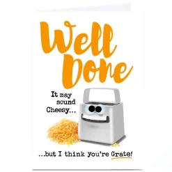 Outlet Personalised PG Quips Well Done Card - It May Sound Cheesy New Job|Congratulations