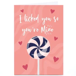 Card Factory Personalised Phoebe Munger Card - I Licked You