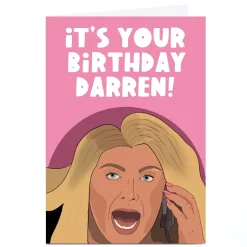 Online Personalised Phoebe Munger Card - It's Your Birthday Darren! For Friend|For Friend