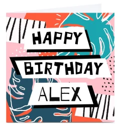 Outlet Personalised Phoebe Munger Birthday Card - Tropical BOY For Nephew|For Grandson