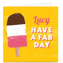 Sale Personalised Phoebe Munger Birthday Card - Have A FAB Day Kids For Sister|For Niece