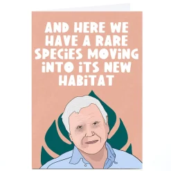 Card Factory Personalised Phoebe Munger New Home Card - Rare Species