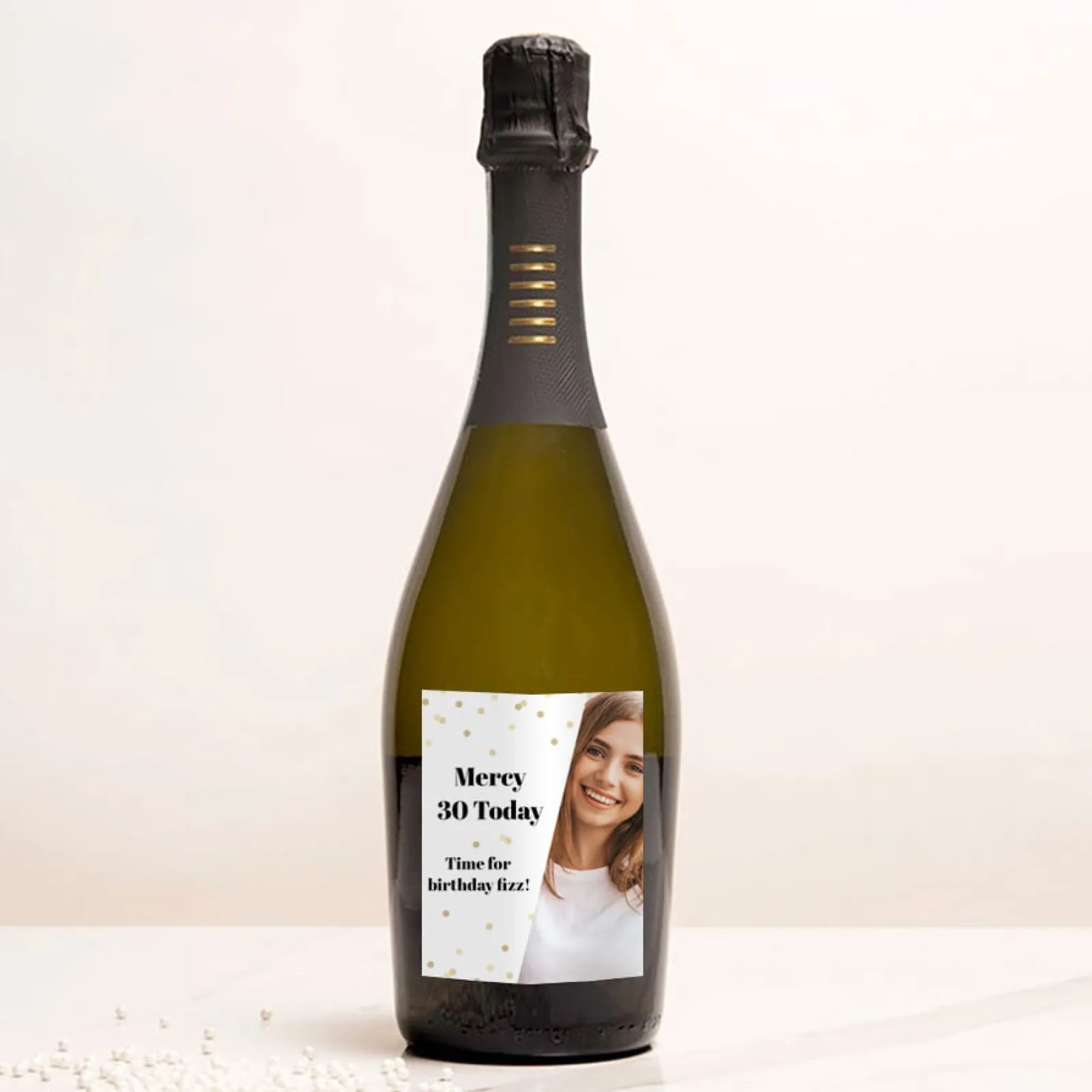 Card Factory Personalised Photo Birthday Prosecco - Time for Birthday Fizz